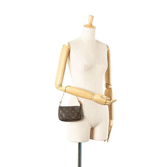 LOUIS VUITTON Brown Monogram Leather Pouch - Picture 13 of 13